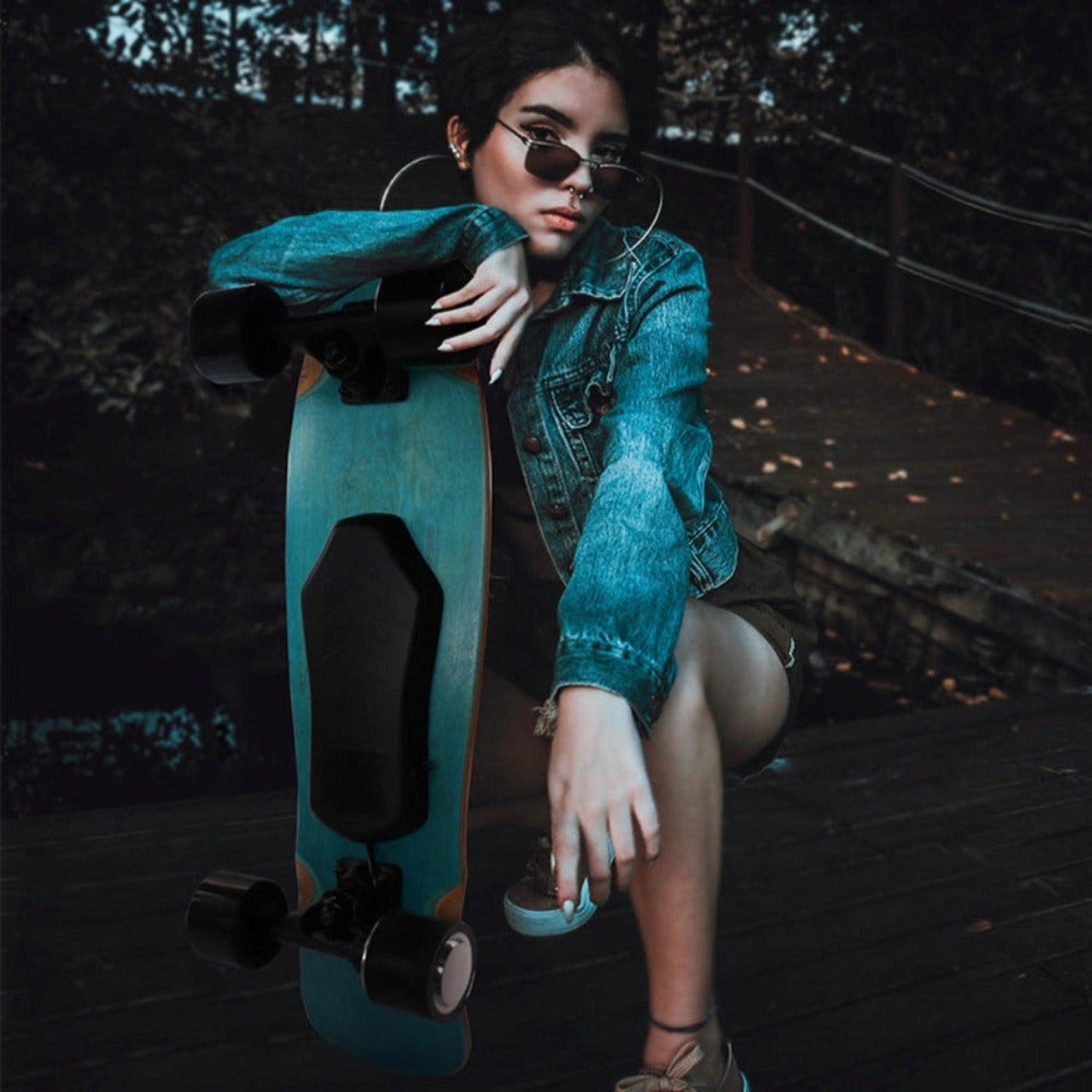 Blue Light 7 Layers Maple 350W Electric Skateboard - Skateboard Australia