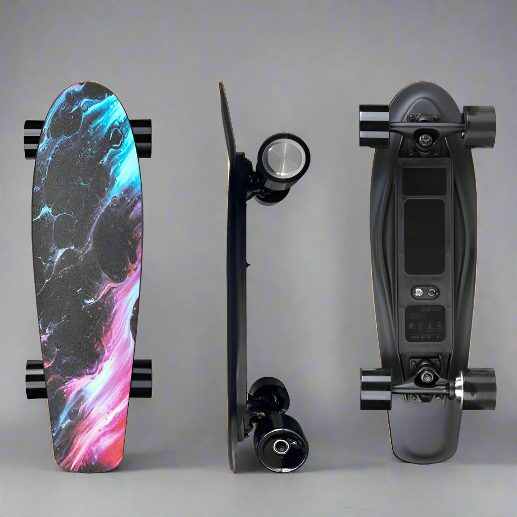 Cosmic Blaze – Flash Series 350W Single Kicktail Deck Electric Skateboard - Skateboard Australia
