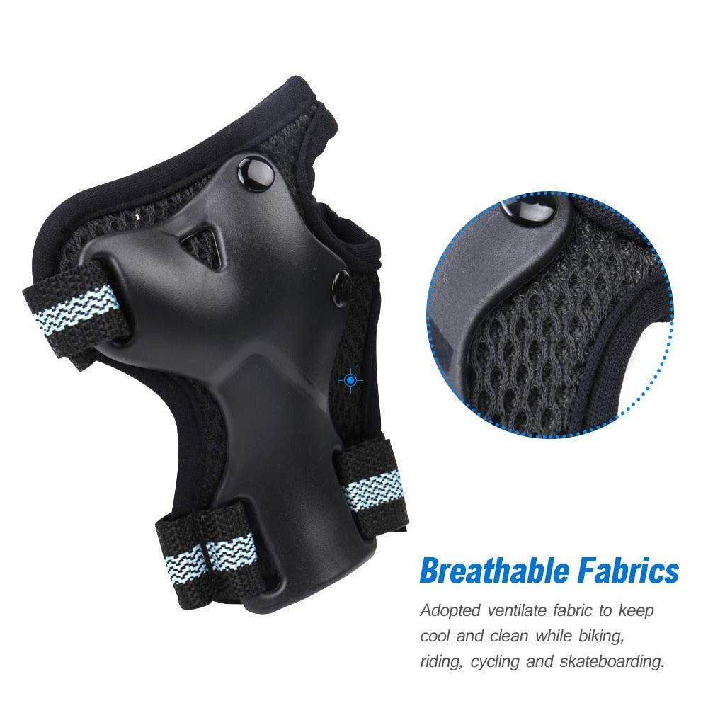 6 Pcs Set Safety Gears BLUE - Knee Protector, Elbow Pad, Wrist Guard - Skateboard Australia