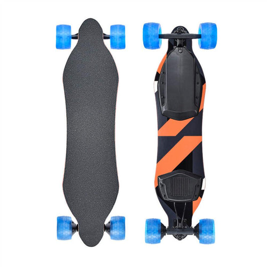 700W*2 Electric Longboard Skateboard Orange X10 With Cloud Wheels - Skateboard Australia