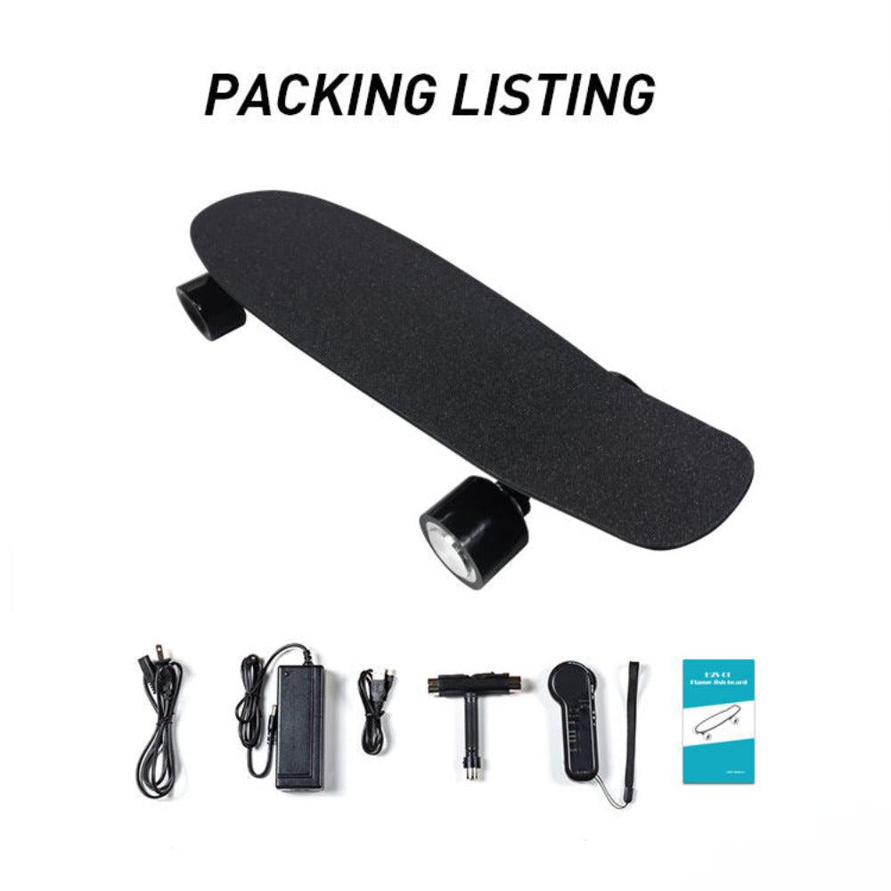 Black 350W Single Tail Desk Fish Electric Skateboard - Skateboard Australia