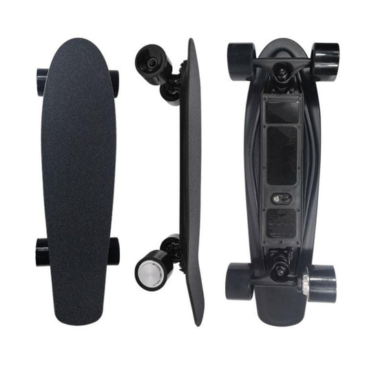 Black 350W Single Tail Desk Fish Electric Skateboard - Skateboard Australia