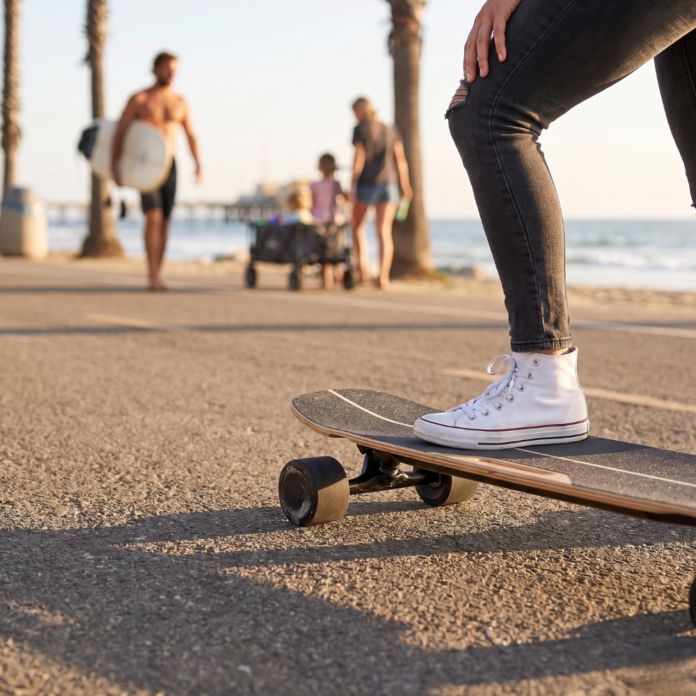 VoltEdge Flex – 700W Dual Motor Electric Skateboard with Removable Battery