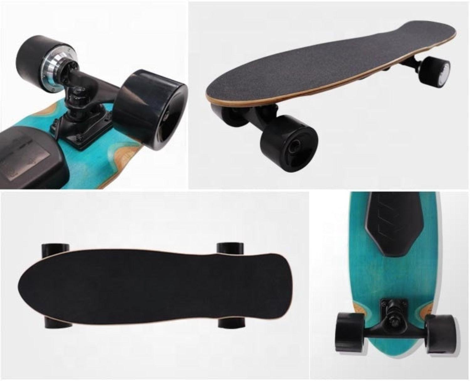 Black 7 Layers Maple 350W Electric Skateboard - Skateboard Australia 